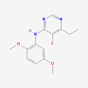 molecular formula C14H16FN3O2 B2613200 N-(2,5-Dimethoxyphenyl)-6-ethyl-5-fluoropyrimidin-4-amine CAS No. 2415517-13-2