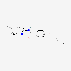 N-(6-methylbenzo[d]thiazol-2-yl)-4-(pentyloxy)benzamide