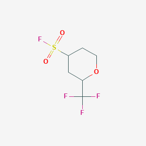 molecular formula C6H8F4O3S B2613210 2-(Trifluoromethyl)oxane-4-sulfonyl fluoride CAS No. 2172384-72-2