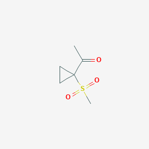 molecular formula C6H10O3S B2613215 1-(1-(甲磺酰基)环丙基)乙-1-酮 CAS No. 2169130-85-0