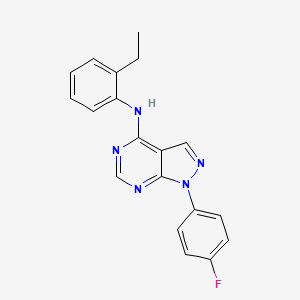 molecular formula C19H16FN5 B2613227 N-(2-ethylphenyl)-1-(4-fluorophenyl)-1H-pyrazolo[3,4-d]pyrimidin-4-amine CAS No. 890896-78-3