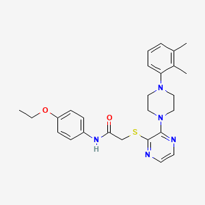 molecular formula C26H31N5O2S B2613230 5-bromo-N-[3-(methylthio)phenyl]-1-propionylindoline-6-sulfonamide CAS No. 1031954-55-8