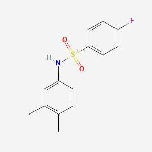 molecular formula C14H14FNO2S B2613234 N-(3,4-dimethylphenyl)-4-fluorobenzenesulfonamide CAS No. 288154-65-4