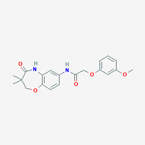 N-(3,3-dimethyl-4-oxo-2,3,4,5-tetrahydrobenzo[b][1,4]oxazepin-7-yl)-2-(3-methoxyphenoxy)acetamide