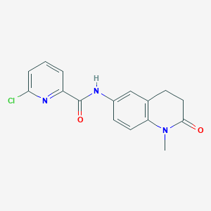 molecular formula C16H14ClN3O2 B2613258 6-氯-N-(1-甲基-2-氧代-3,4-二氢喹啉-6-基)吡啶-2-甲酰胺 CAS No. 1436272-30-8