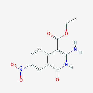 molecular formula C12H11N3O5 B2613265 Ethyl 3-amino-7-nitro-1-oxo-1,2-dihydroisoquinoline-4-carboxylate CAS No. 890095-10-0