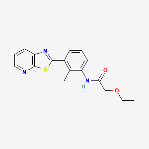 molecular formula C17H17N3O2S B2613270 2-乙氧基-N-[2-甲基-3-([1,3]噻唑并[5,4-b]吡啶-2-基)苯基]乙酰胺 CAS No. 896678-62-9