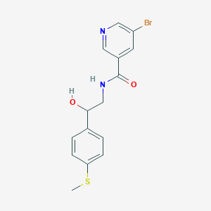 molecular formula C15H15BrN2O2S B2613274 5-bromo-N-(2-hydroxy-2-(4-(methylthio)phenyl)ethyl)nicotinamide CAS No. 1448133-57-0