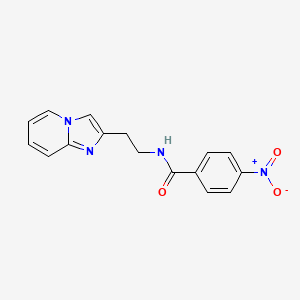 molecular formula C16H14N4O3 B2613278 N-(2-imidazo[1,2-a]pyridin-2-ylethyl)-4-nitrobenzamide CAS No. 868977-51-9
