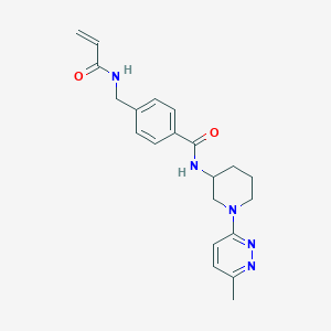 molecular formula C21H25N5O2 B2613287 N-[1-(6-Methylpyridazin-3-yl)piperidin-3-yl]-4-[(prop-2-enoylamino)methyl]benzamide CAS No. 2200210-52-0