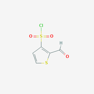 molecular formula C5H3ClO3S2 B2613298 2-甲酰基噻吩-3-磺酰氯 CAS No. 2138205-82-8