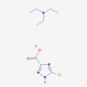 molecular formula C9H17ClN4O2 B2613299 5-chloro-1H-1,2,4-triazole-3-carboxylic acid N,N-diethylethanamine salt CAS No. 1390654-17-7