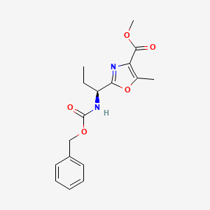 methyl 2-[(1S)-1-{[(benzyloxy)carbonyl]amino}propyl]-5-methyl-1,3-oxazole-4-carboxylate