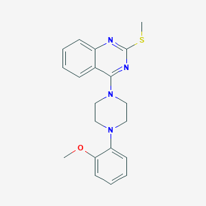 molecular formula C20H22N4OS B2613312 4-[4-(2-甲氧基苯基)哌嗪基]-2-(甲硫基)喹唑啉 CAS No. 866137-89-5