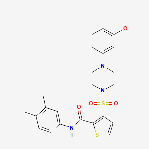 molecular formula C24H27N3O4S2 B2613316 N-(3,4-dimethylphenyl)-3-{[4-(3-methoxyphenyl)piperazin-1-yl]sulfonyl}thiophene-2-carboxamide CAS No. 1251610-30-6