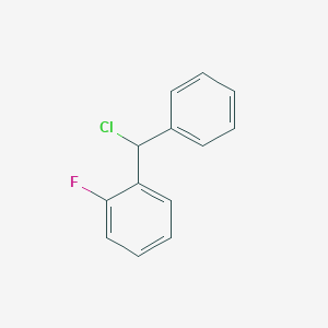 molecular formula C13H10ClF B2613334 1-[Chloro(phenyl)methyl]-2-fluorobenzene CAS No. 65214-74-6