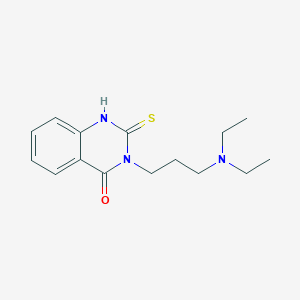 molecular formula C15H21N3OS B2613339 3-[3-(Diethylamino)propyl]-2-sulfanyl-3,4-dihydroquinazolin-4-one CAS No. 422526-36-1