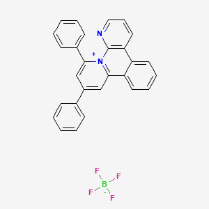 molecular formula C28H19BF4N2 B2613345 10,12-Diphenyl-benzo[c]pyrido[1,2-a][1,8]naphthyridin-13-ium tetrafluoroborate CAS No. 89419-68-1