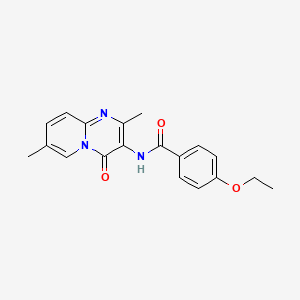 molecular formula C19H19N3O3 B2613358 N-(2,7-dimethyl-4-oxo-4H-pyrido[1,2-a]pyrimidin-3-yl)-4-ethoxybenzamide CAS No. 941923-59-7
