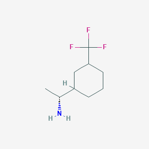 molecular formula C9H16F3N B2613361 (1R)-1-[3-(Trifluoromethyl)cyclohexyl]ethanamine CAS No. 2248213-23-0