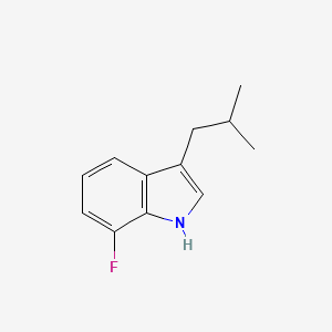 molecular formula C12H14FN B2613363 7-氟-3-异丁基-1H-吲哚 CAS No. 1697462-78-4