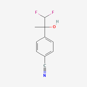 molecular formula C10H9F2NO B2613367 4-(1,1-Difluoro-2-hydroxypropan-2-yl)benzonitrile CAS No. 1509390-72-0