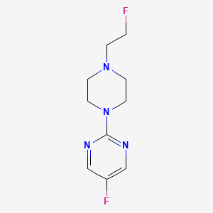 molecular formula C10H14F2N4 B2613382 5-Fluoro-2-(4-(2-fluoroethyl)piperazin-1-yl)pyrimidine CAS No. 2034418-04-5