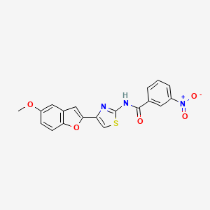 N-(4-(5-methoxybenzofuran-2-yl)thiazol-2-yl)-3-nitrobenzamide