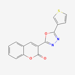 molecular formula C15H8N2O3S B2613399 3-(5-(thiophen-3-yl)-1,3,4-oxadiazol-2-yl)-2H-chromen-2-one CAS No. 1794998-38-1