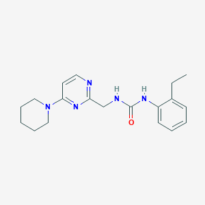 molecular formula C19H25N5O B2613400 1-(2-乙基苯基)-3-((4-(哌啶-1-基)嘧啶-2-基)甲基)脲 CAS No. 1797223-18-7
