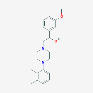 molecular formula C21H28N2O2 B2613407 2-[4-(2,3-Dimethylphenyl)piperazino]-1-(3-methoxyphenyl)-1-ethanol CAS No. 1251694-26-4