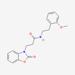B2613425 N-[2-(2-methoxyphenyl)ethyl]-3-(2-oxo-1,3-benzoxazol-3-yl)propanamide CAS No. 851988-96-0