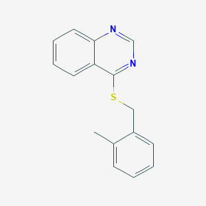 molecular formula C16H14N2S B2613429 4-((2-Methylbenzyl)thio)quinazoline CAS No. 852366-97-3