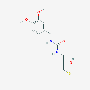 molecular formula C15H24N2O4S B2613433 1-(3,4-二甲氧基苄基)-3-(2-羟基-2-甲基-3-(甲硫基)丙基)脲 CAS No. 1396809-57-6