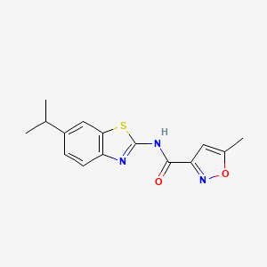 molecular formula C15H15N3O2S B2613434 N-(6-isopropylbenzo[d]thiazol-2-yl)-5-methylisoxazole-3-carboxamide CAS No. 941909-58-6