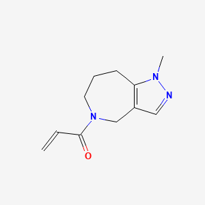 molecular formula C11H15N3O B2613441 1-(1-Methyl-4,6,7,8-tetrahydropyrazolo[4,3-c]azepin-5-yl)prop-2-en-1-one CAS No. 2128705-11-1