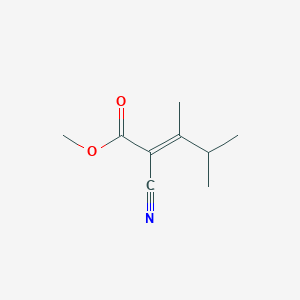 molecular formula C9H13NO2 B2613458 Methyl 2-cyano-3,4-dimethylpent-2-enoate CAS No. 6666-81-5