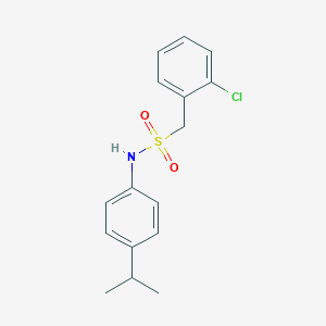 molecular formula C16H18ClNO2S B261346 (2-chlorophenyl)-N-(4-isopropylphenyl)methanesulfonamide 