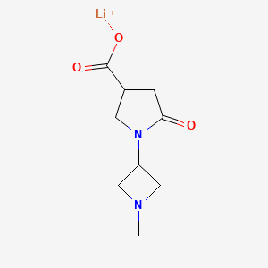 molecular formula C9H13LiN2O3 B2613460 Lithium(1+) ion 1-(1-methylazetidin-3-yl)-5-oxopyrrolidine-3-carboxylate CAS No. 2172251-24-8