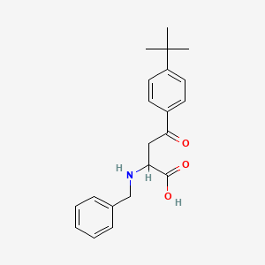 molecular formula C21H25NO3 B2613461 2-(苯甲氨基)-4-(4-叔丁基苯基)-4-氧代丁酸 CAS No. 1024597-17-8