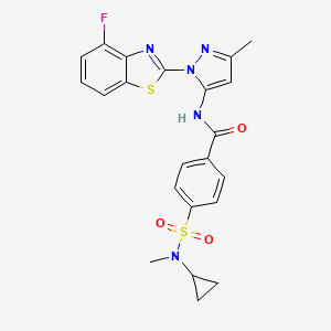 4-(N-cyclopropyl-N-methylsulfamoyl)-N-(1-(4-fluorobenzo[d]thiazol-2-yl)-3-methyl-1H-pyrazol-5-yl)benzamide