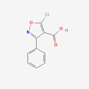 molecular formula C10H6ClNO3 B2613467 5-氯-3-苯基-1,2-恶唑-4-羧酸 CAS No. 3357-00-4