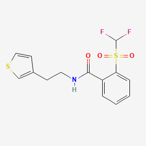 2-((difluoromethyl)sulfonyl)-N-(2-(thiophen-3-yl)ethyl)benzamide