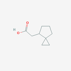 molecular formula C9H14O2 B2613474 2-螺[2.4]庚烷-7-基乙酸 CAS No. 1368193-08-1