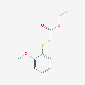 molecular formula C11H14O3S B2613475 Ethyl 2-(2-methoxyphenyl)sulfanylacetate CAS No. 164979-74-2