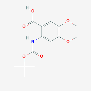6-[(2-Methylpropan-2-yl)oxycarbonylamino]-2,3-dihydro-1,4-benzodioxine-7-carboxylic acid