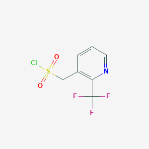 molecular formula C7H5ClF3NO2S B2613479 [2-(三氟甲基)吡啶-3-基]甲磺酰氯 CAS No. 2138017-49-7