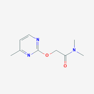 molecular formula C9H13N3O2 B2613489 N,N-二甲基-2-((4-甲基嘧啶-2-基)氧基)乙酰胺 CAS No. 1251706-35-0