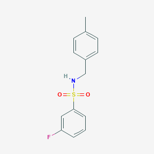 molecular formula C14H14FNO2S B261349 3-fluoro-N-(4-methylbenzyl)benzenesulfonamide 