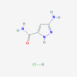 B2613490 5-Amino-1H-pyrazole-3-carboxamide hydrochloride CAS No. 1263987-04-7